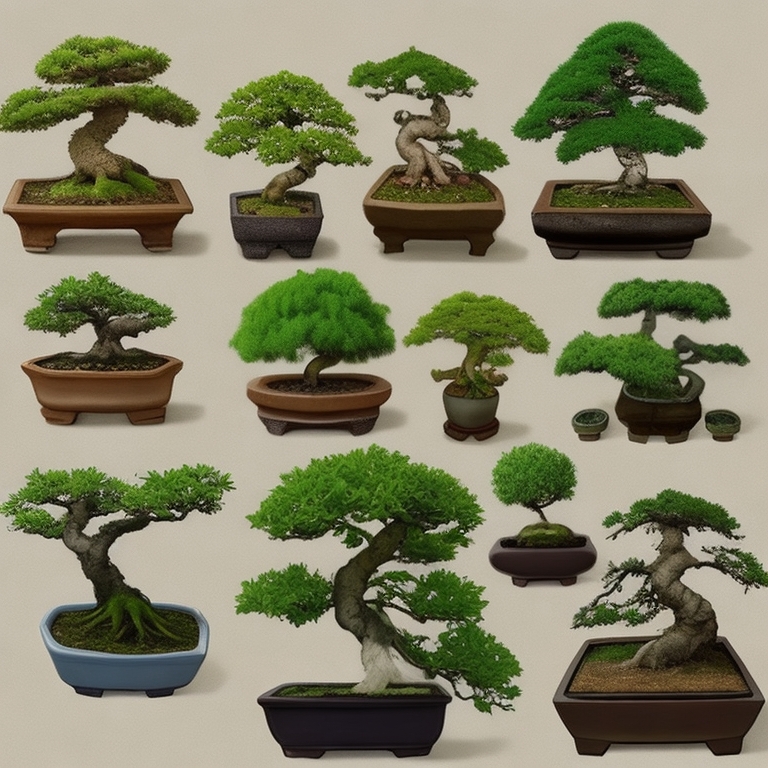 DreamShaper_v5_mini_bonsai_plants_art